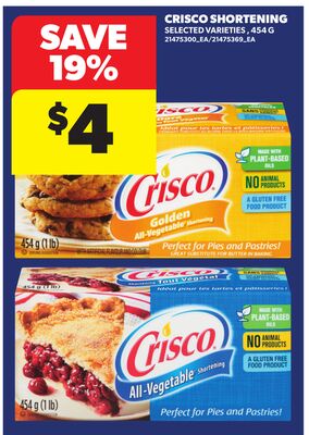 CRISCO SHORTENING, 454 G