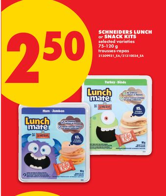 SCHNEIDERS LUNCH or SNACK KITS, 75-120 g