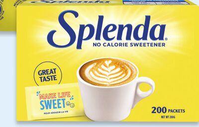 Splenda sweetener packets 200s or granulated sweetener 275 g