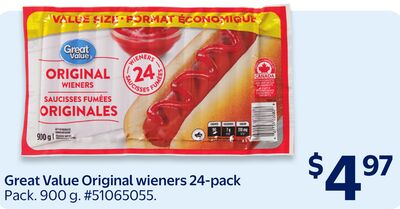 Great Value Original wieners 24-pack
