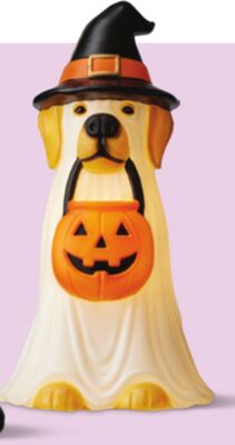 18" Dog with pumpkin blow mould