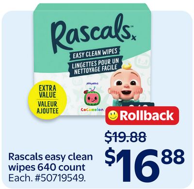 Rascals easy clean wipes