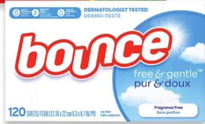Bounce dryer sheets