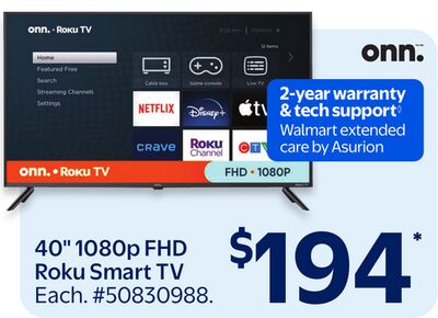40" 1080p FHD Roku Smart TV