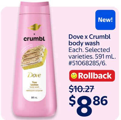 Dove x Crumb body wash