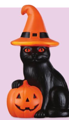 18" cat with pumpkin blow mould