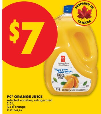 PC® ORANGE JUICE, 2.5 L