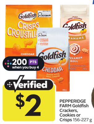 PEPPERIDGE FARM Goldfish Crackers or Crisps