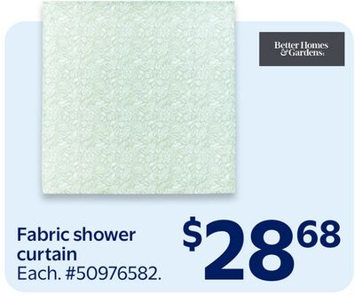 Fabric shower curtain