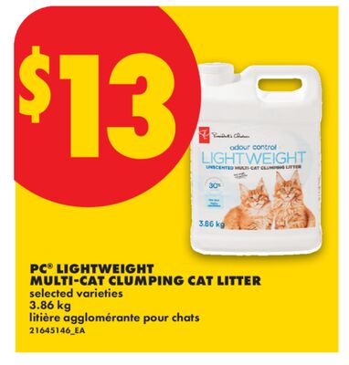 PC® LIGHTWEIGHT MULTI-CAT CLUMPING CAT LITTER, 3.86 kg