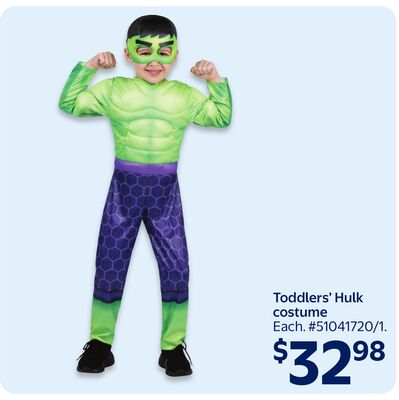 Toddlers' Hulk costume