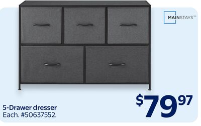 MAINSTAYS 5-Drawer dresser