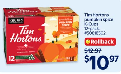 Tim Hortons pumpkin spice K-Cups