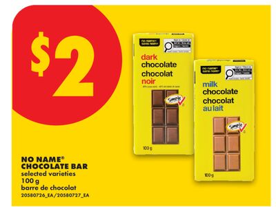 NO NAME® CHOCOLATE BAR, 100 g