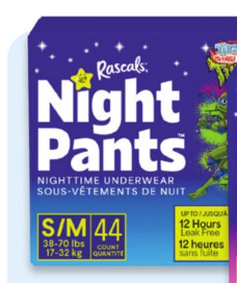Rascals nighttime underwear