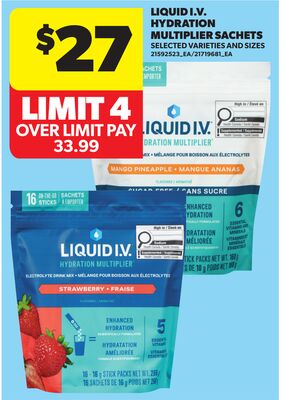 LIQUID I.V. HYDRATION MULTIPLIER SACHETS