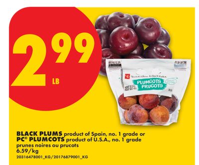 BLACK PLUMS or PC® PLUMCOTS