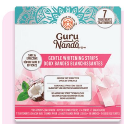 GuruNanda teeth whitening strips 7s or whitening mouthwash 591 mL