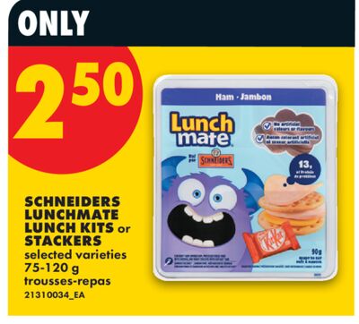 SCHNEIDERS LUNCHMATE LUNCH KITS OR STACKERS, 75-120 g