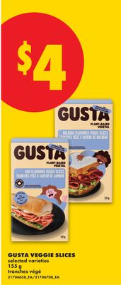GUSTA VEGGIE SLICES, 155 g