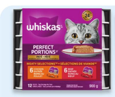 Whiskas Perfect Portions or Paté wet cat food variety pack