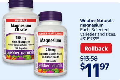 Webber Naturals magnesium