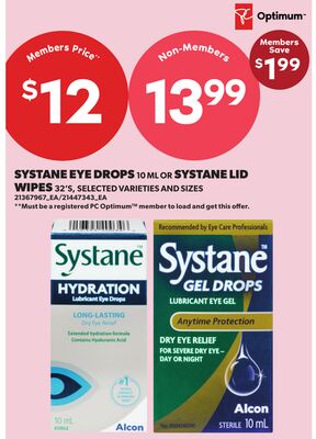 SYSTANE EYE DROPS 10 ML OR SYSTANE LID WIPES 32'S