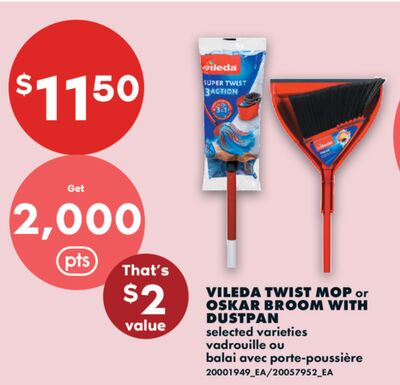 VILEDA TWIST MOP or OSKAR BROOM WITH DUSTPAN