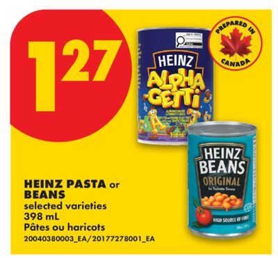 HEINZ PASTA or BEANS,398 ML