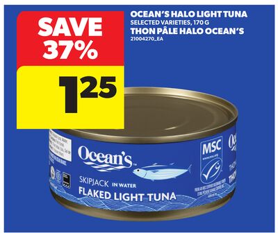 OCEAN'S HALO LIGHT TUNA, 170 G