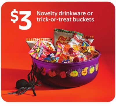 Novelty drinkware or trick-or-treat buckets