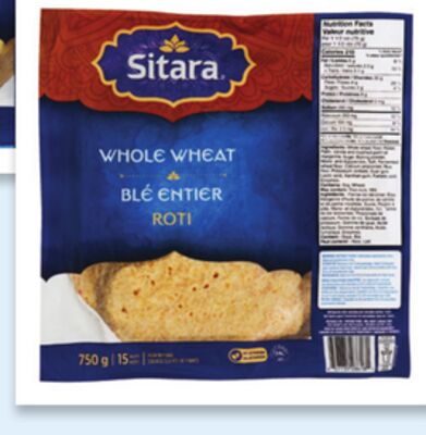Sitara white or whole wheat roti