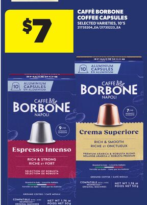 CAFFÈ BORBONE COFFEE CAPSULES, 10'S