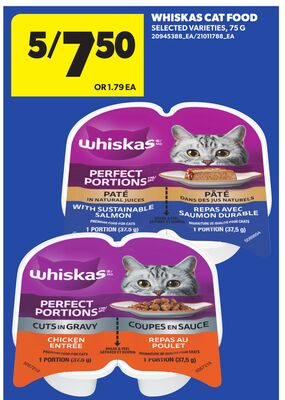 WHISKAS CAT FOOD, 75 G