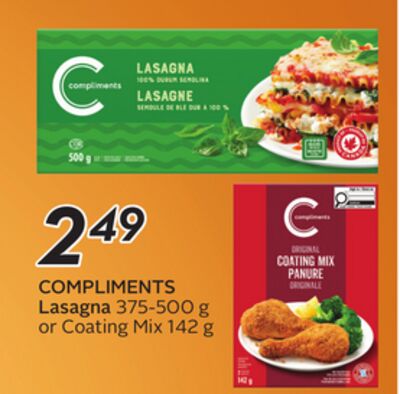 COMPLIMENTS Lasagna