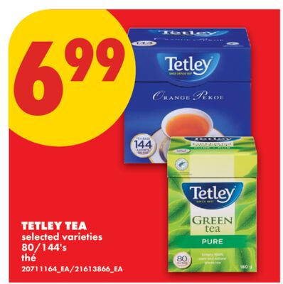 TETLEY TEA, 80/144's