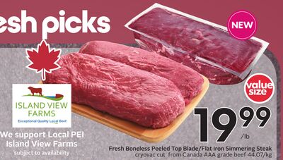 Fresh Boneless Peeled Top Blade/Flat Iron Steaming Steak