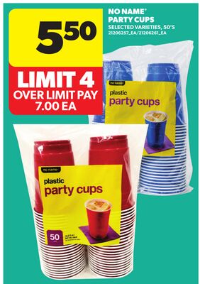 NO NAME® PARTY CUPS, 50'S