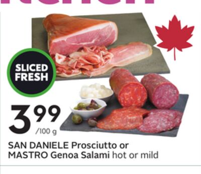 Prosciutto or Genoa Salami