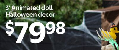 3' Animated doll Halloween decor