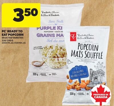 PC® READY TO EAT POPCORN, 220/250 G