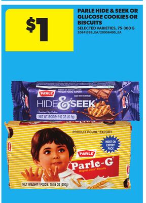 PARLE HIDE & SEEK OR GLUCOSE COOKIES OR BISCUITS, 75-300 G