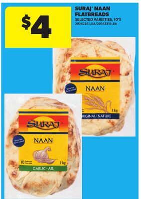 SURAJ NAAN FLATBREADS, 10'S