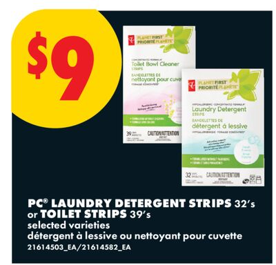 PC® LAUNDRY DETERGENT STRIPS, 32's or TOILET STRIPS, 39's