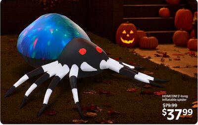 HOMCOM 5'-long inflatable spider