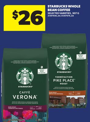 STARBUCKS WHOLE BEAN COFFEE, 907 G