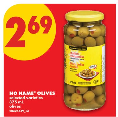 NO NAME® OLIVES, 375 mL