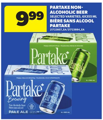 PARTAKE NON-ALCOHOLIC BEER, 6X355 ML