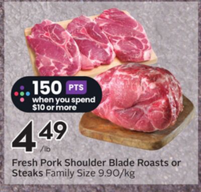 Fresh Pork Shoulder Blade Roasts or Steaks