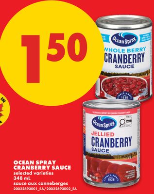 OCEAN SPRAY CRANBERRY SAUCE, 348 ML